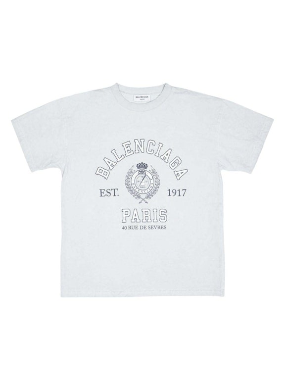 Pre-owned Balenciaga College 1917 T-shirt White