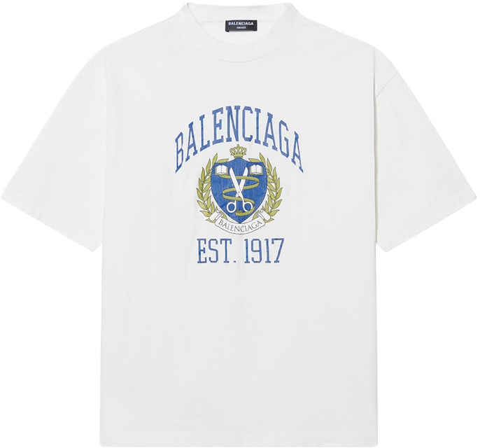 Luxury shirt for men - Balenciaga blue and white monogrammed shirt