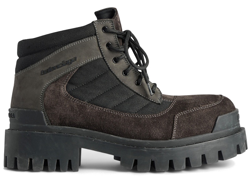 Balenciaga Combat Strike Low Boot Brown Black Men's - 867708 WCB45