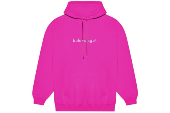 Balenciaga Copyright Logo Hoodie Fuchsia Pink