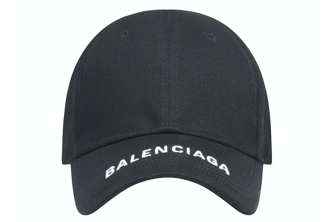 Pre-owned Balenciaga Cotton Twill Baseball Hat Black
