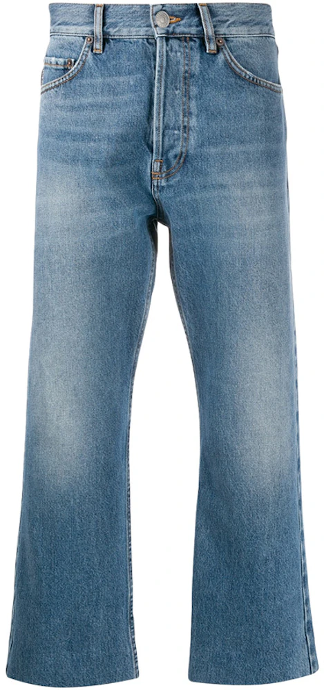 Balenciaga Cropped Straight Leg Jeans Blue Men's - US