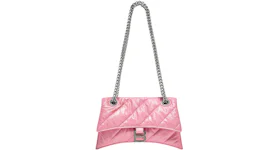 Balenciaga Crush Chain Bag Small Quilted Pink