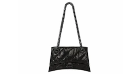 Balenciaga Crush Small Chain Quilted Bag Black