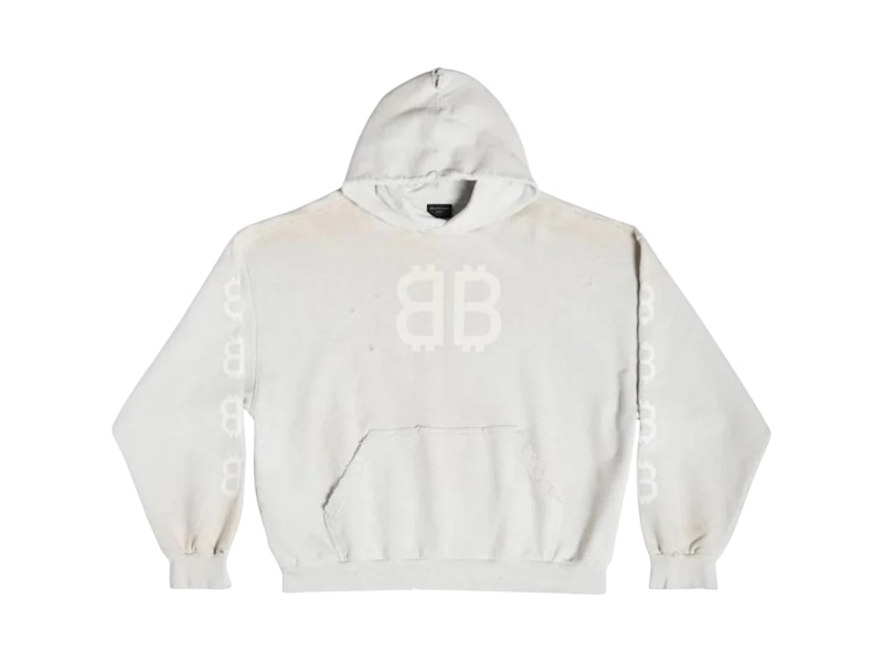 Balenciaga Crypto Medium Fit Hoodie Off White メンズ - JP