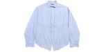 Balenciaga Cut Up Shirt Blue/White