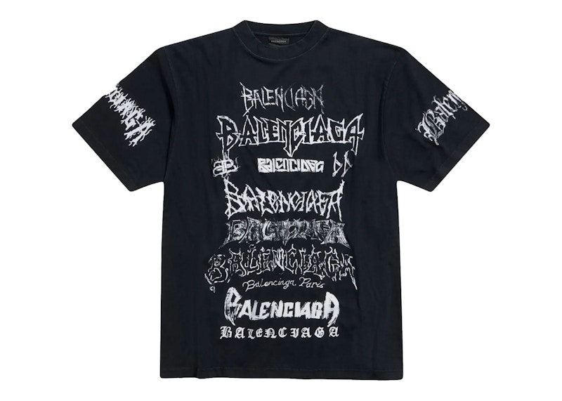 BALENCIAGA ブラック Tシャツ　メタル Balenciaga DIY Metal Vintage Jersey Tee Black Men's - US