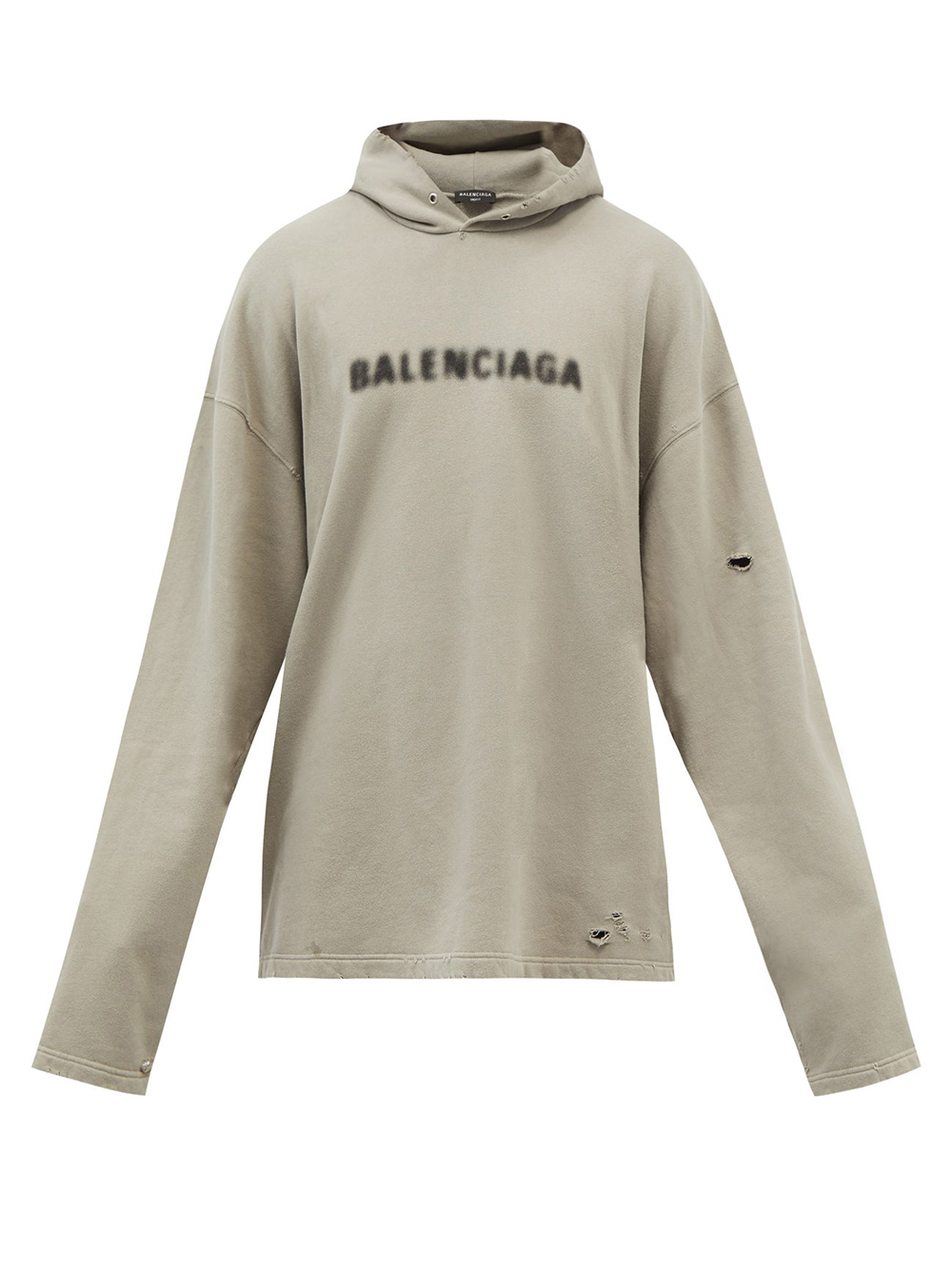 Balenciaga Gaffer Hoodie Zip Up Grey Mud Distressed Size M  eBay