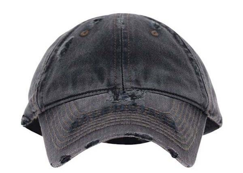 Distressed denim best sale baseball cap