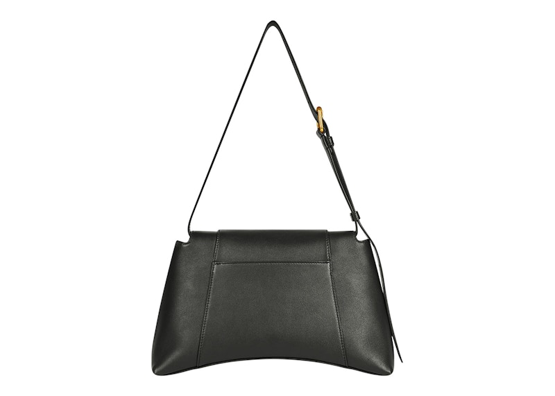 Balenciaga Downtown Small Shoulder Bag Black in Calfskin Leather with