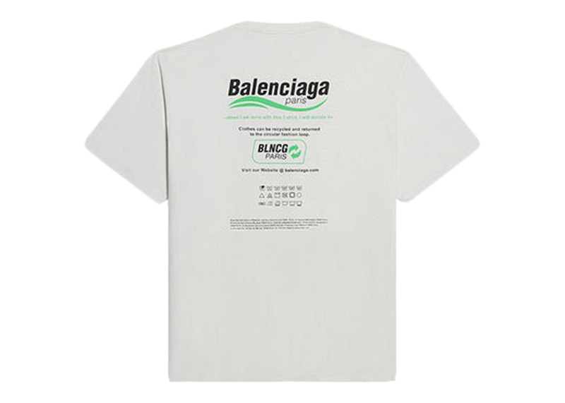 Balenciaga Dry Cleaning Boxy Logo Tee White Men's - FW21 - US