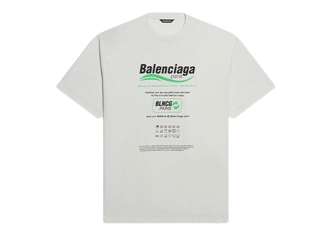 BALENCIAGA dry cleaning Tシャツ 白 Ｓ-
