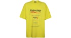 Balenciaga Camiseta Boxy de Limpieza en Seco Amarillo