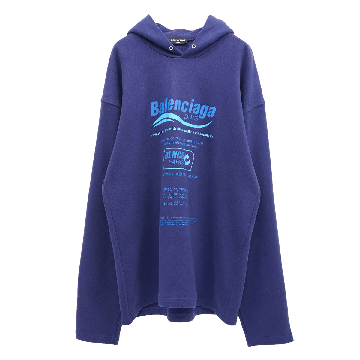 BALENCIAGA Sweatshirts Men  Wide Fit hoodie Blue  BALENCIAGA 674986  TNVB64388  Leam Luxury Shopping Online