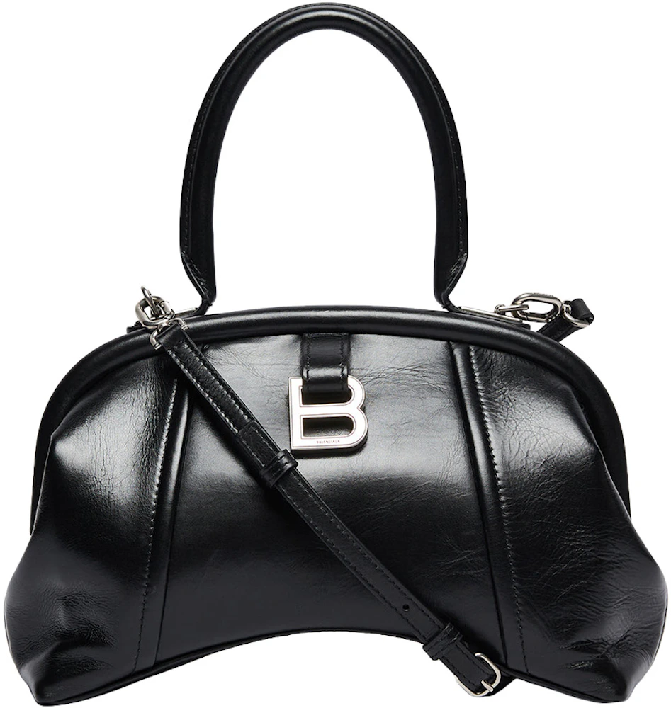 Balenciaga Editor Small Black in Calfskin Leather with Silver-tone - US