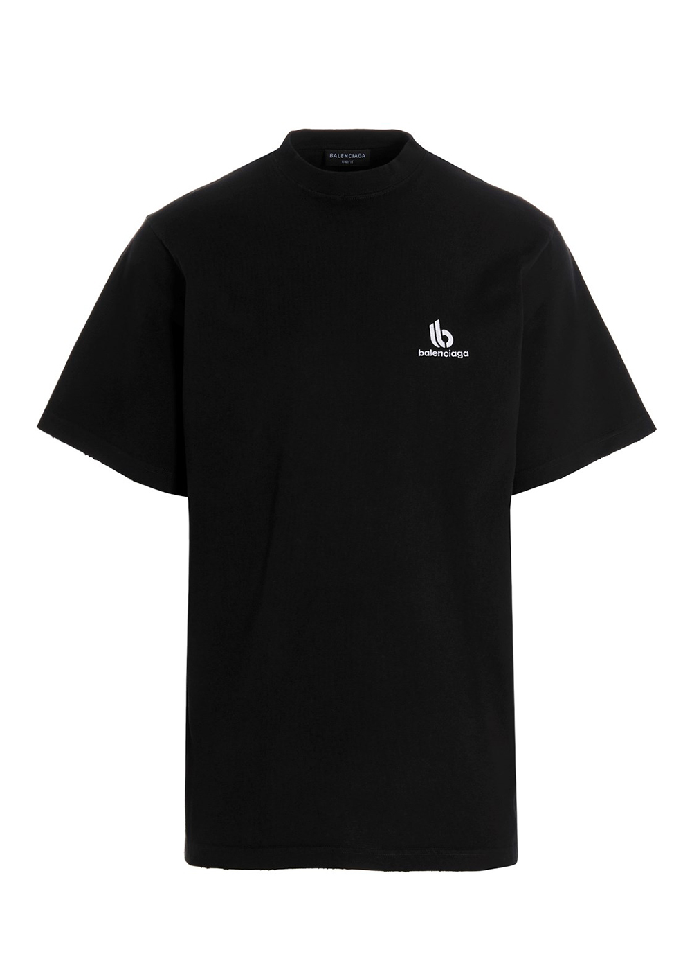 Balenciaga Embroidered Double B Logo T-Shirt Black/White Men's