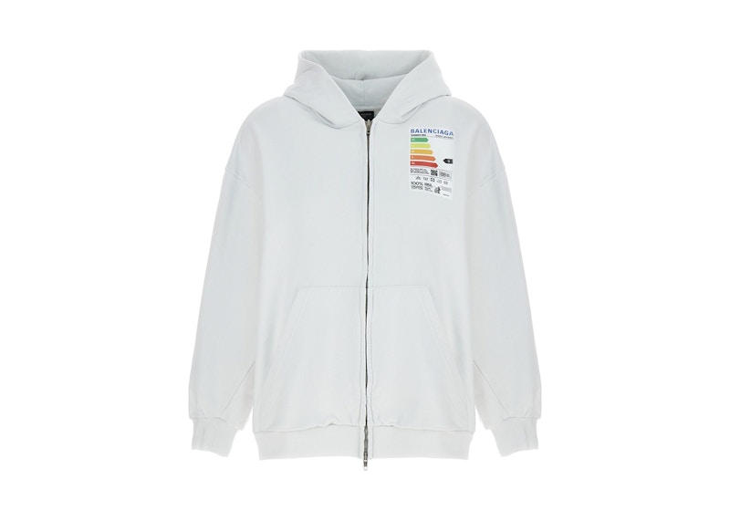 Balenciaga white zip up hoodie online