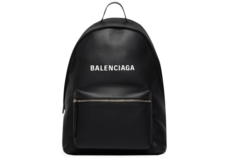 Balenciaga Everyday Backpack Large Black in Calfskin Leather with Dark  silver-tone - US