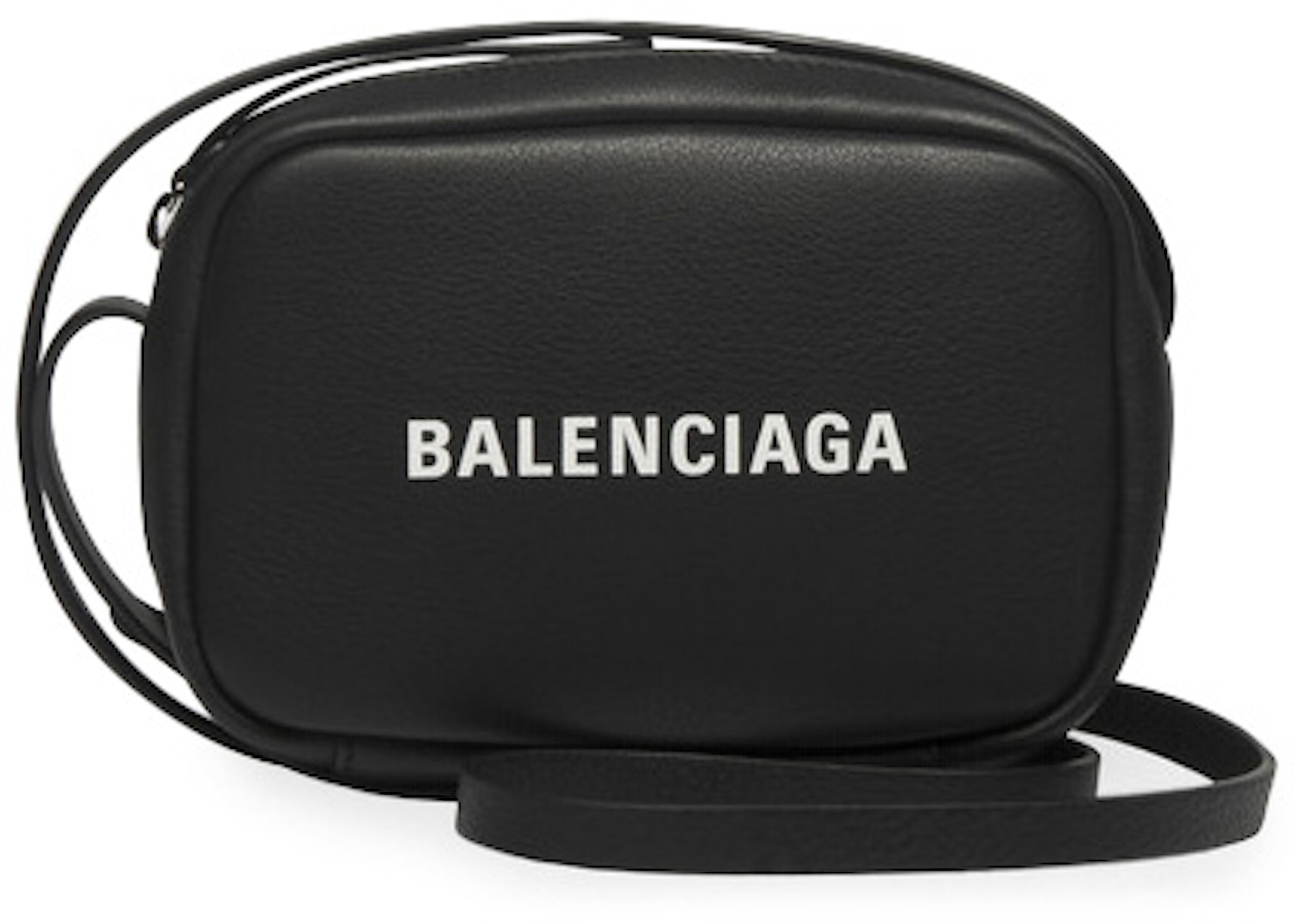 Balenciaga Everyday Camera Bag XS Black in Calfskin Leather with Silver ...