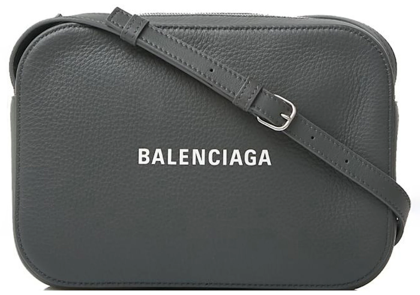 Balenciaga Everyday Camera Shoulder Bag Grey in Leather with Silver ...