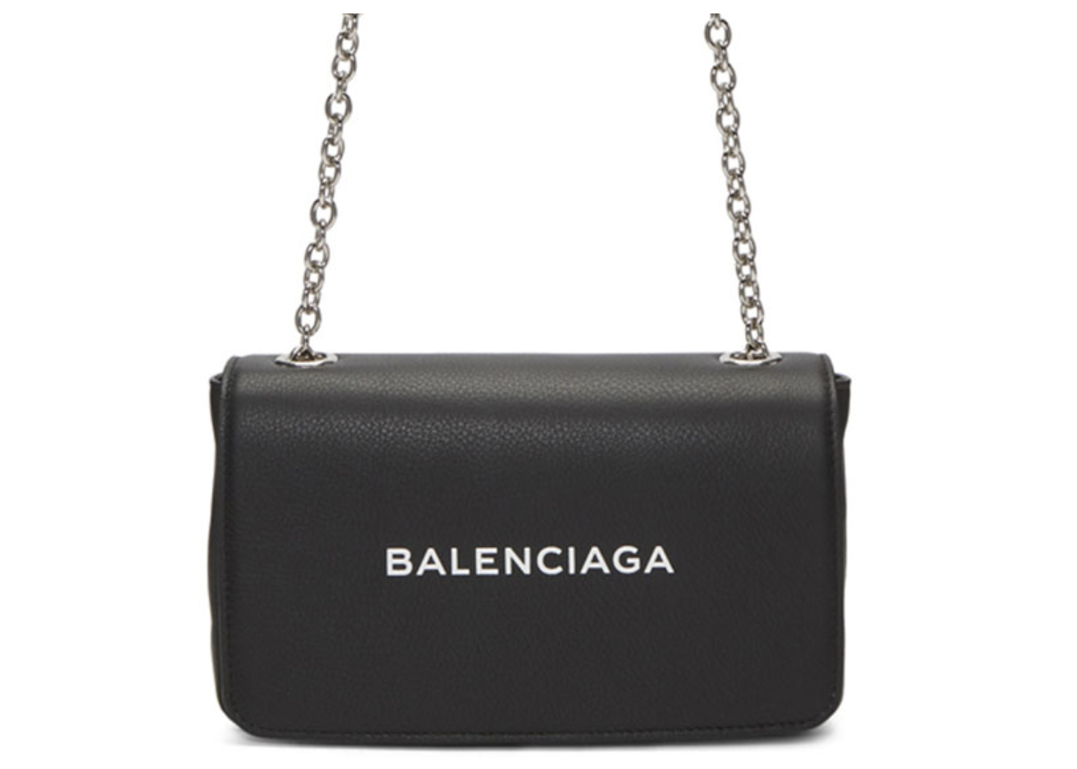 Balenciaga Everyday Chain Wallet Bag Black SHW  BrandConscious Authentics