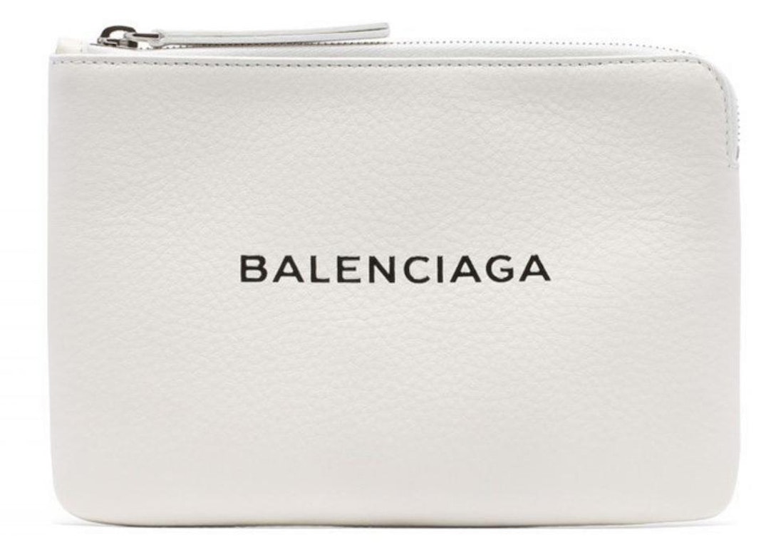 Pre-owned Balenciaga Everyday Clutch White