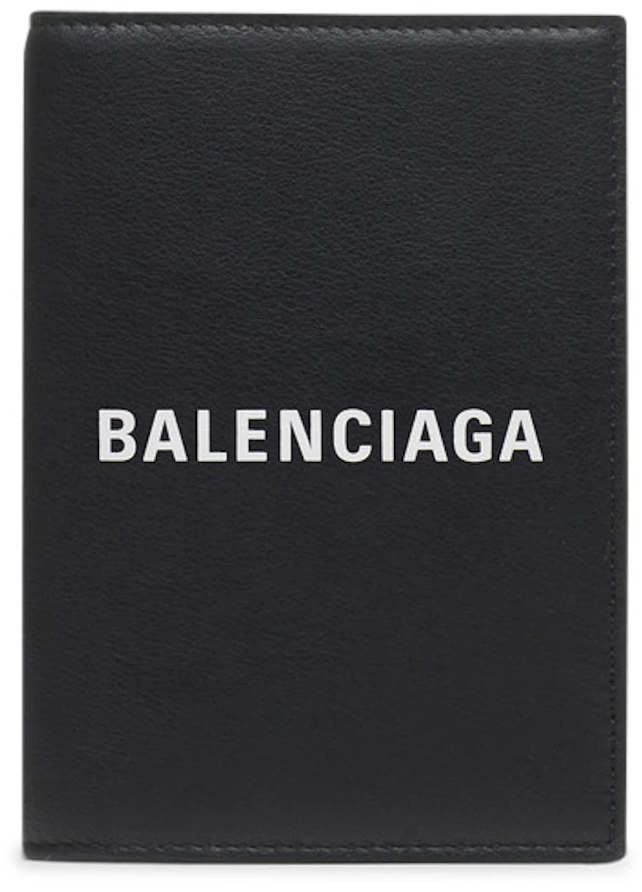 Balenciaga Everyday Passport Holder Black/White in Calfskin/Lambskin ...