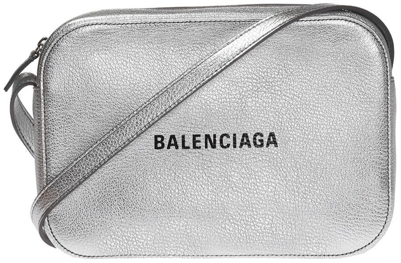 Personligt jomfru køre Balenciaga Everyday Shoulder Bag XS Silver in Leather with Silver-tone - US