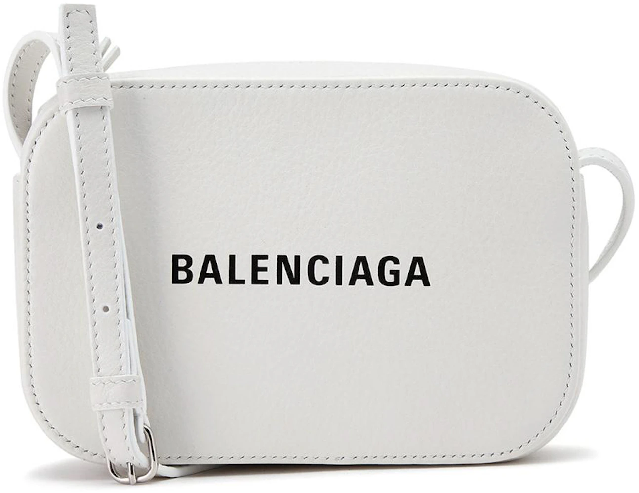Tid skål underjordisk Balenciaga Everyday Ville Crossbody Bag White in Leather with Silver-tone -  US