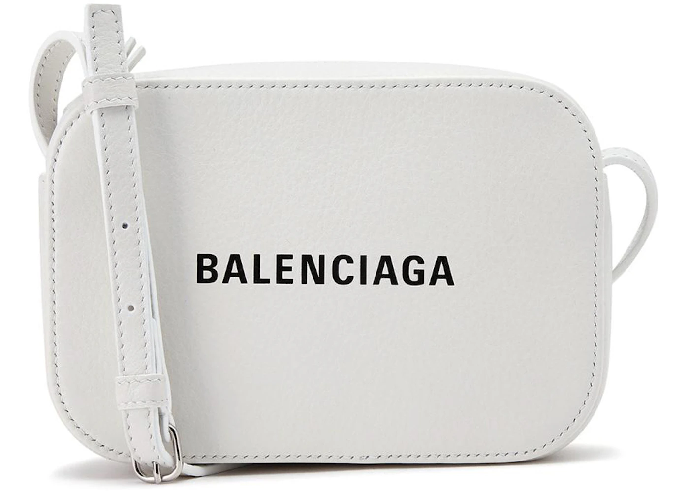 Balenciaga Everyday Ville Crossbody Bag White in Leather with Silver ...
