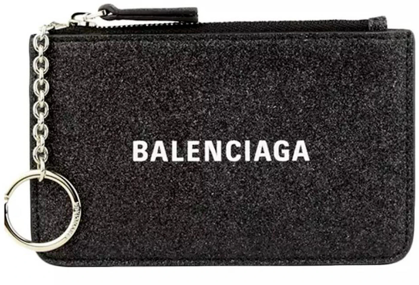 Balenciaga Everyday Zipper Card Case Black in Leather with Silver-tone - US
