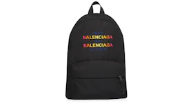 Balenciaga Explorer Backpack Milano Paris Los Angeles Large Gris Crayon/Rouge