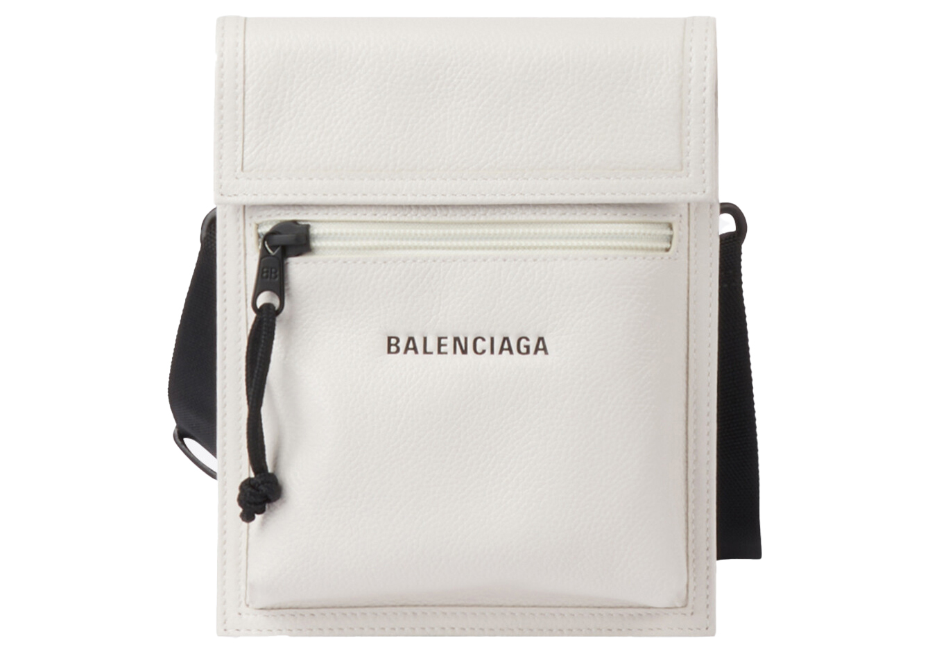 Balenciaga Explorer Pouch with Strap Small White in Calfskin