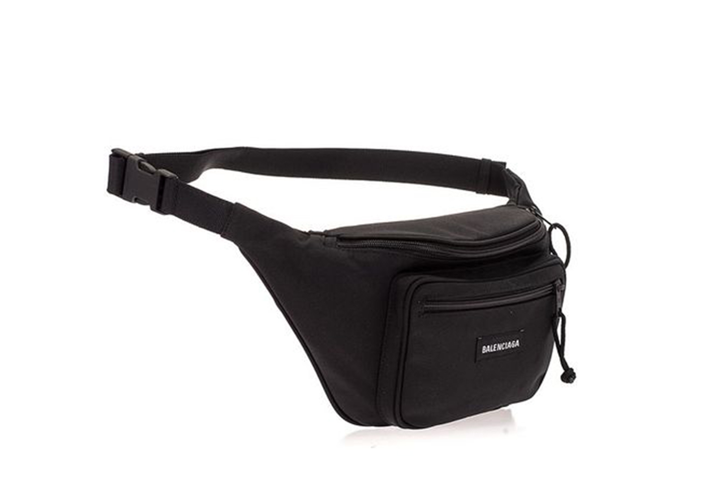 Balenciaga Explorer SS21 Belt Bag Black/White in Nylon with Black