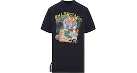 Balenciaga FBI Print Year Of The Tiger Reversible T-Shirt Dark Blue/Black/Yellow