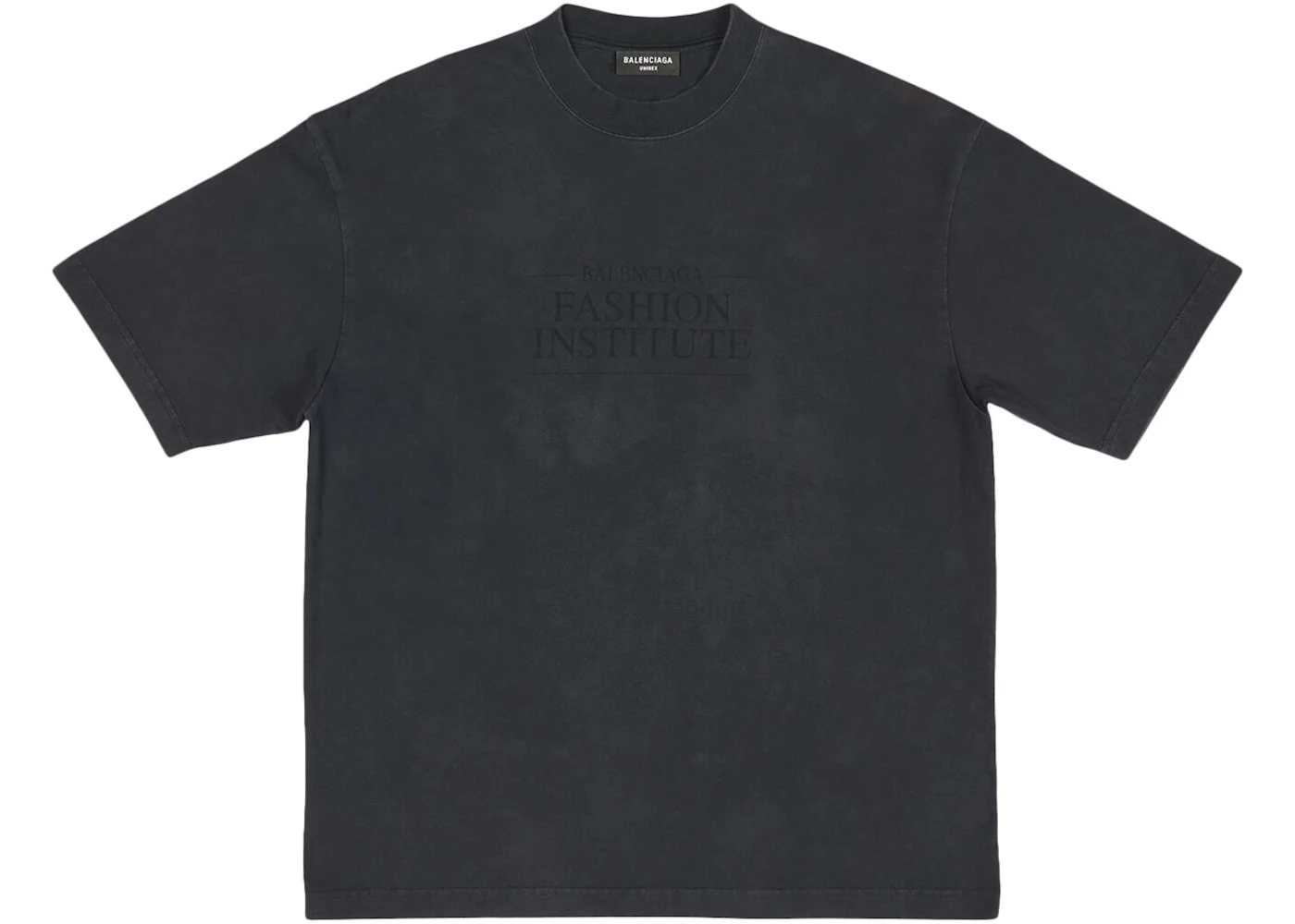 Balenciaga Fashion Institute Medium Fit T-Shirt Schwarz gewaschen