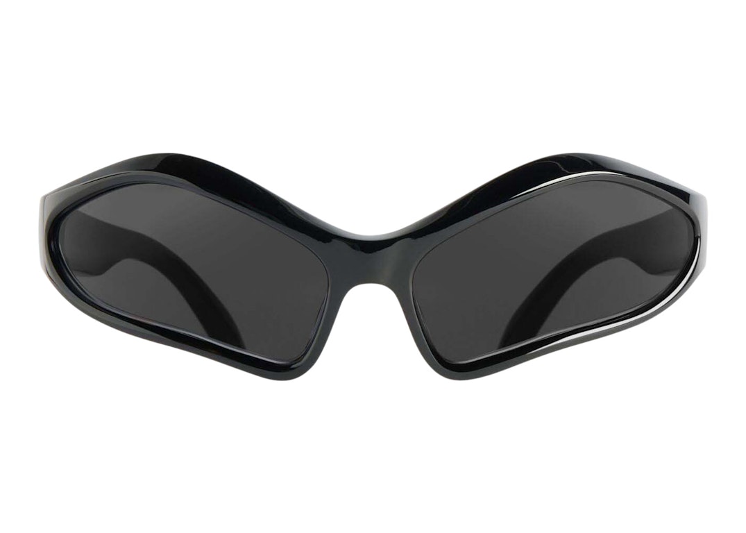 Pre-owned Balenciaga Fennec Oval Sunglasses Black (768054t00071000)