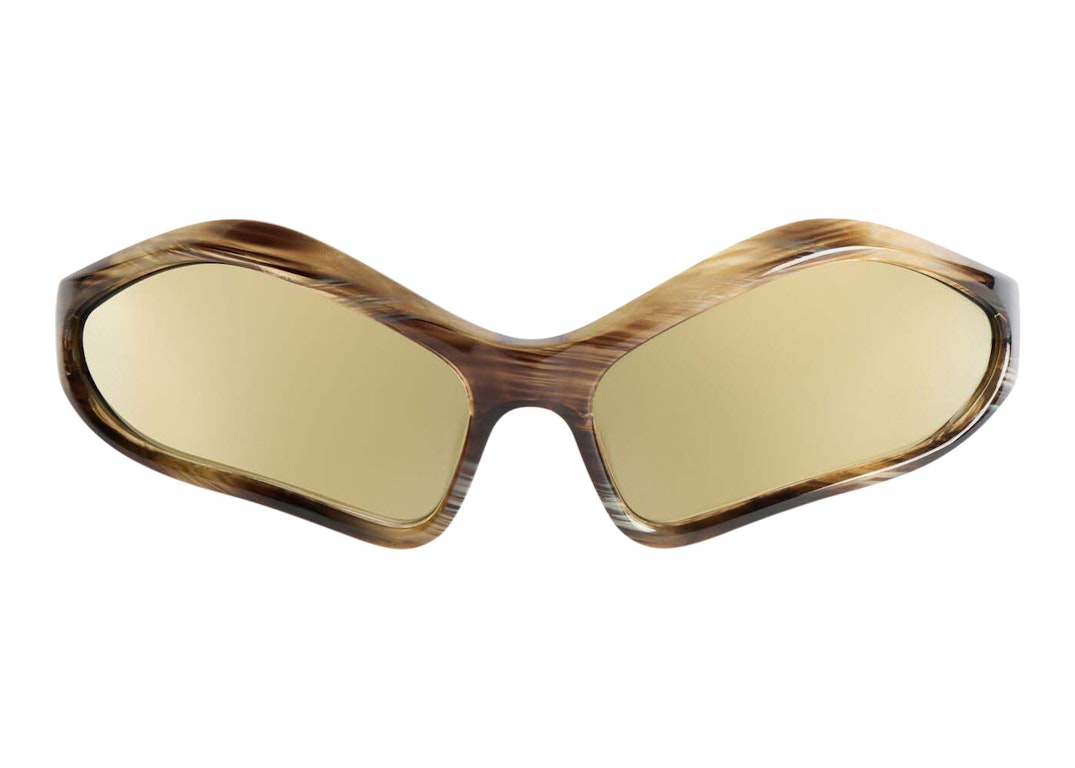 Pre-owned Balenciaga Fennec Oval Sunglasses Bronze (768054t00072681)