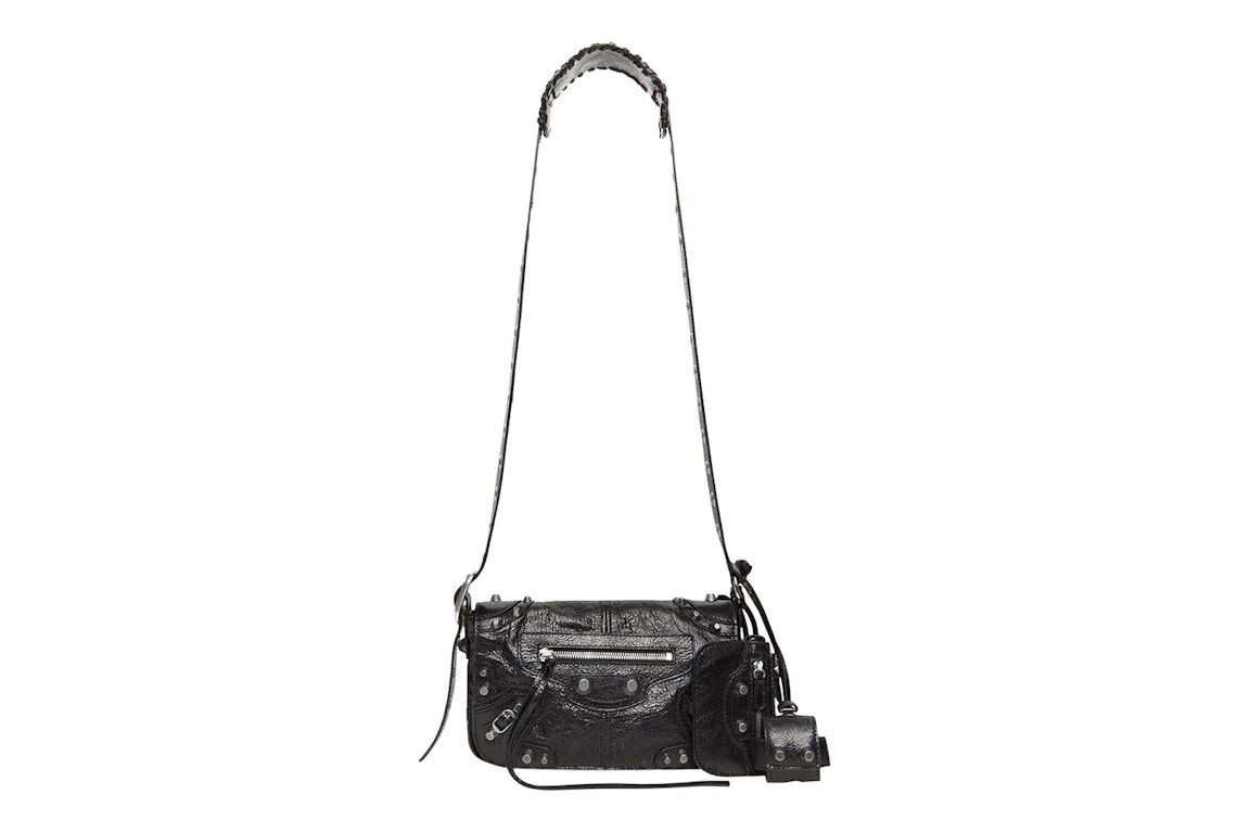 Pre-owned Balenciaga Flap Bag Le Cagole Xs Black