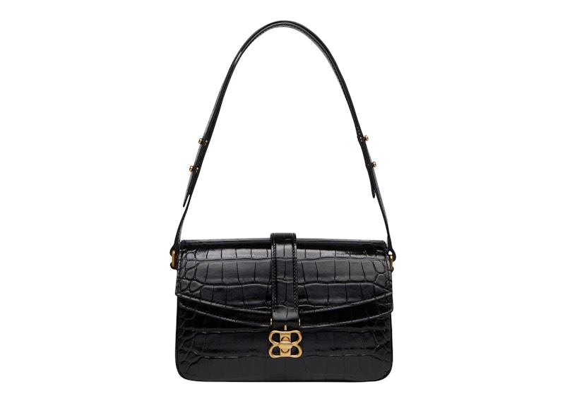 Black crocodile 2024 shoulder bag