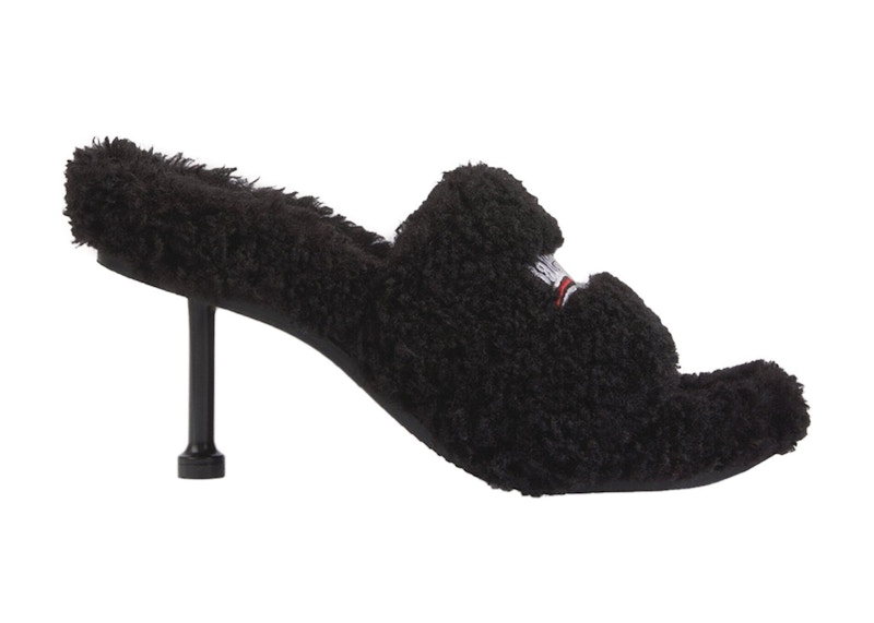 Balenciaga Furry Sandal M80 Black (Womens) - 656632 W2DO1 Balenciaga Furry Sandal M80 Black (Womens) - 656632 W2DO1