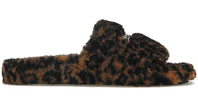 Balenciaga Furry Slide Leopard Brown Black