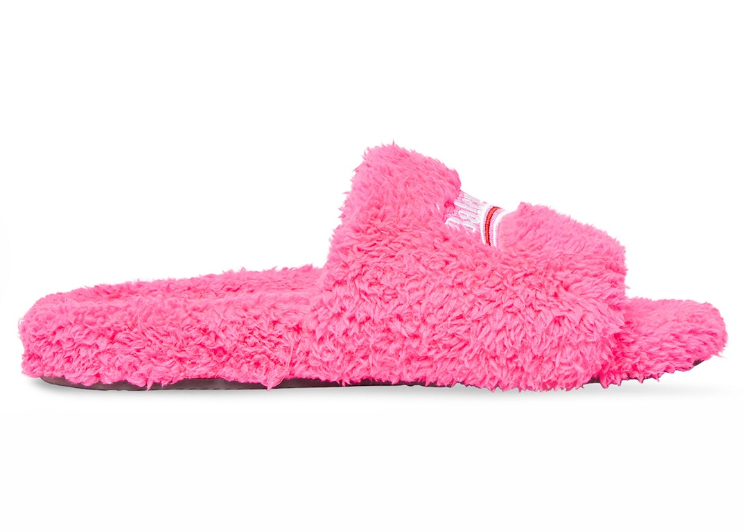 Pre-owned Balenciaga Furry Slide Pink (women's)