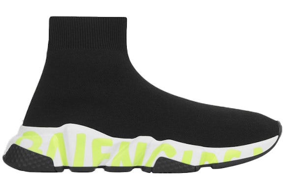 Balenciaga Graffiti Speed Schwarz Fluo Grün (Damen)