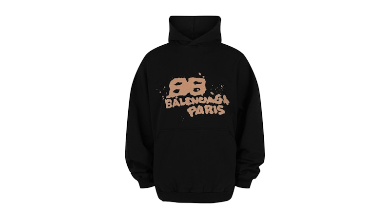 トップス balenciaga 23SS HandDrawn BB Icon Hoodie Balenciaga Hand Drawn BB Icon Cotton Hoodie Black/Multi Men's - US