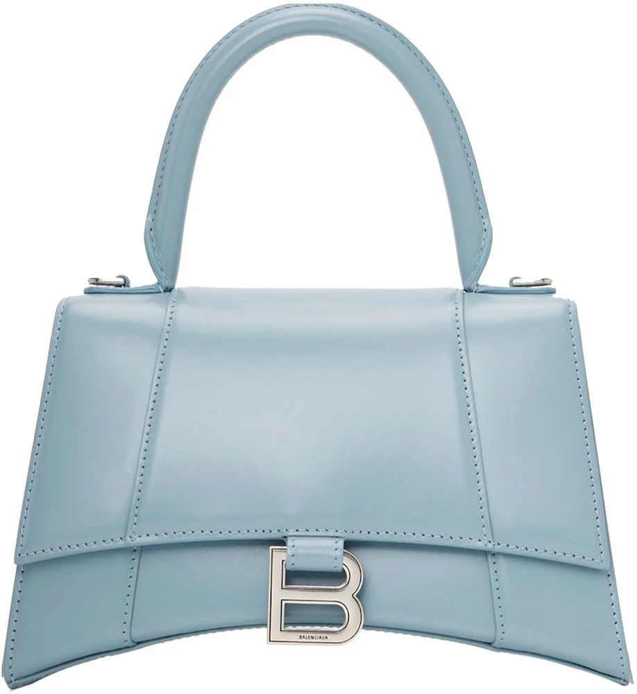 Luxury handbag - Hourglass Balenciaga handbag in electric blue leather