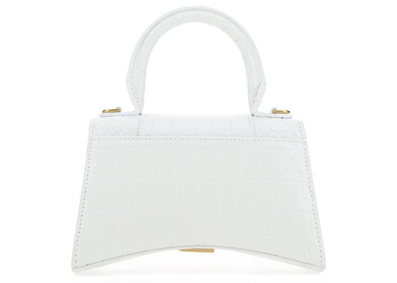 Balenciaga hourglass 2025 bag xs white