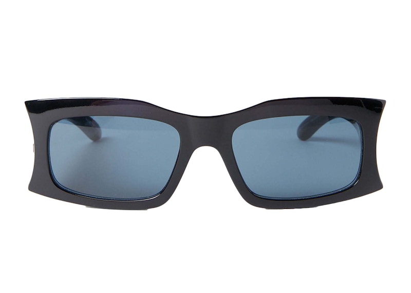 Pre-owned Balenciaga Hourglass Rectangle Sunglasses In Black (751432t00071000)