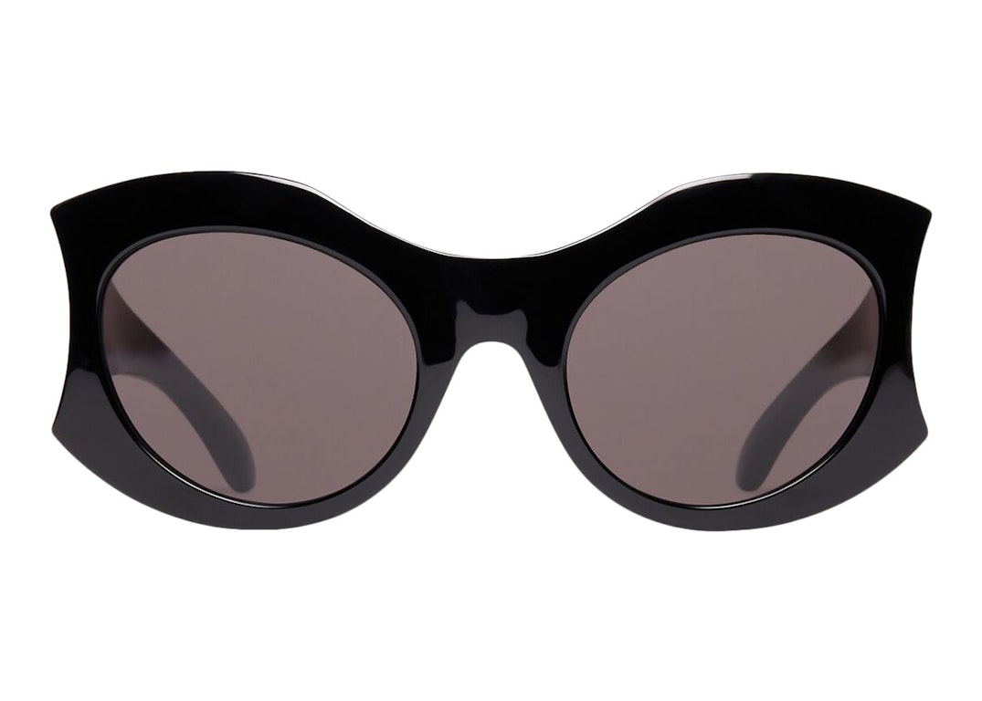 Pre-owned Balenciaga Hourglass Round Sunglasses Black