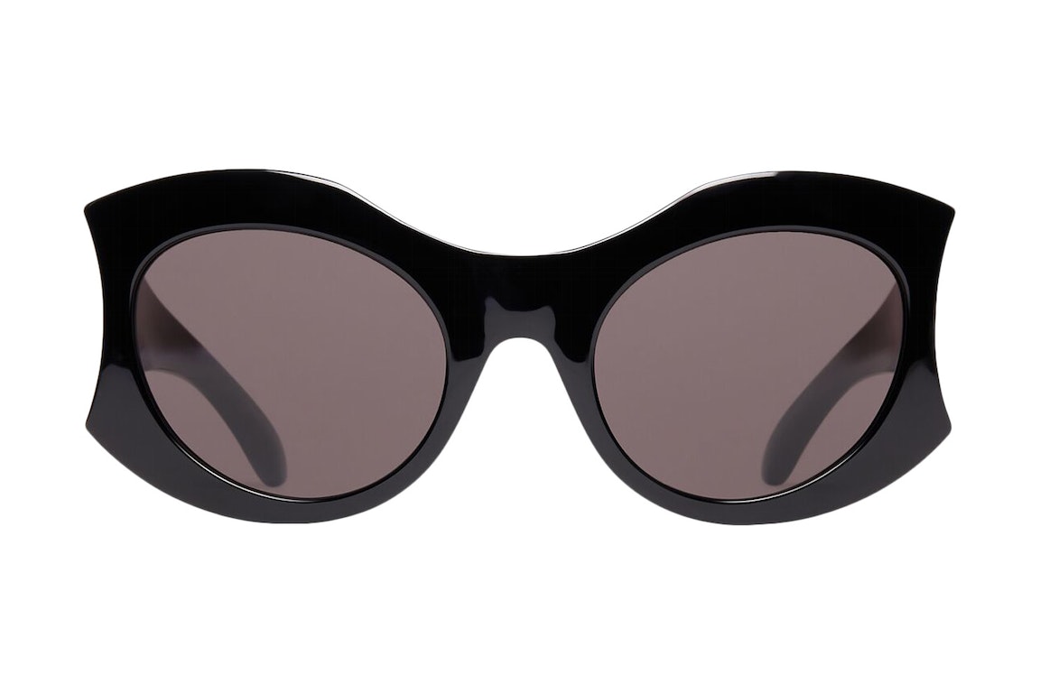 Pre-owned Balenciaga Hourglass Round Sunglasses Black